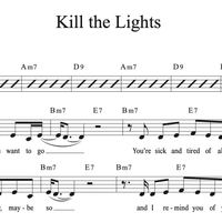 "Kill the Lights" Sheet Music