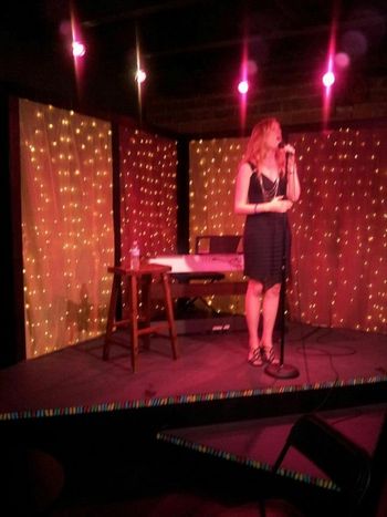 Tara singing a jazz set on the Cabaret Stage at Pandemonium 2012, Cleveland Public Theatre
