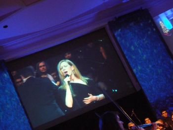 2012 Parkside Christmas Concerts: Shot of Tara on the jumbo screen during her solo (Photo by Jerry Jezek)
