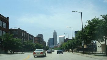 On the drive to Crushtone Studios! Another sunny day in Cleveland!
