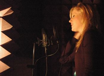Tara in the recording studio - December '08
