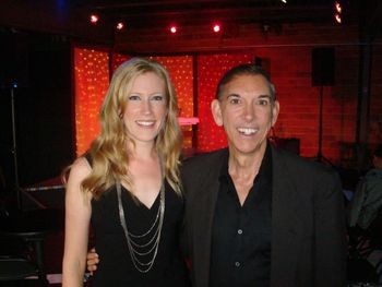 Tara Hawley with host Paul Hoffman - Cabaret Room at Pandemonium 2012
