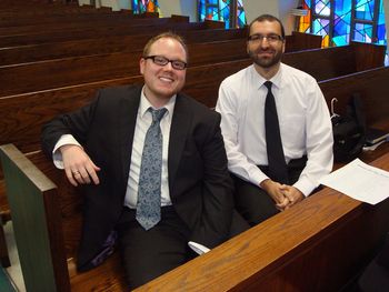 August 27, 2011, Music for the Soul: Spirituals and Hymns Recital - Brad Paller and Nikola Budimir on the front row and excited for the recital to begin!
