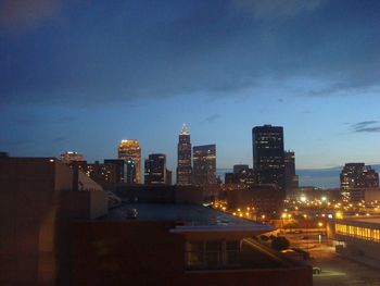 Evening Cleveland skyline
