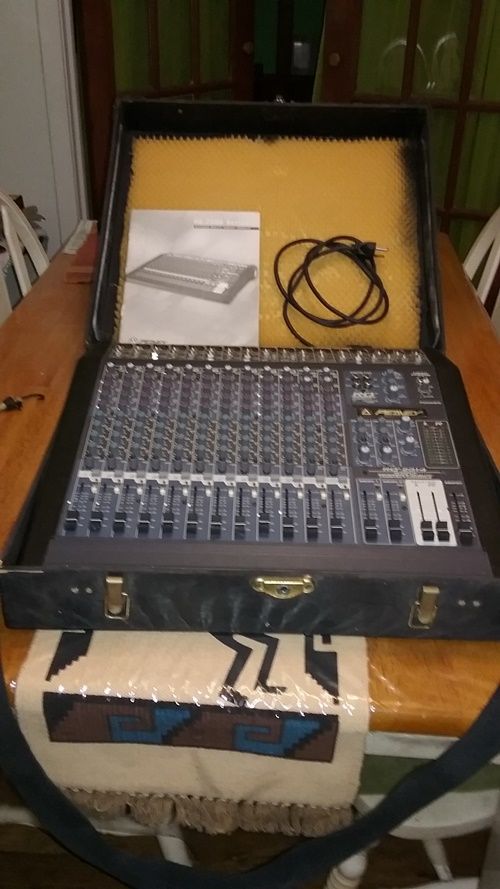 This is a 14 input analog stereo compact console mixer.  Phantom power. Includes homemade hardshell case and original manual. as - is.  Local pickup only.
$250 (original list price was around $800)
 