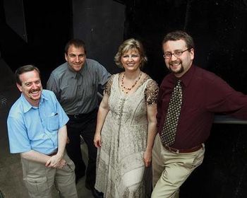 The Alexandria Kleztet (l to r):  Tim Jarvis, Scott Harlan, Helen Hausmann, Seth <br>
