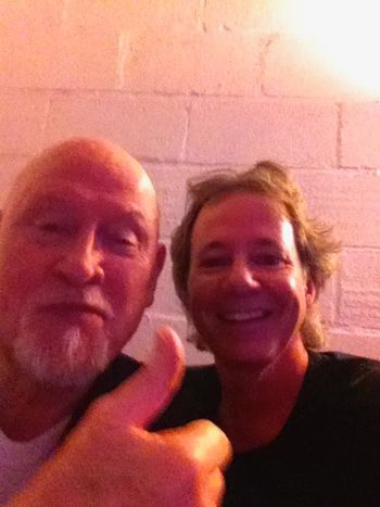 with the incredible bassist Danny Thompson, Isle of Wight, 2012
