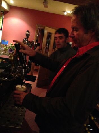 Pouring a Guiness at Barry's Pub in Grange, County Sligo. 2013
