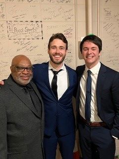 Backstage with Luke Carlsen (The Voice), and Co-Arranger, Michael Seaman.
