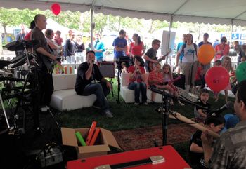 Jammin at the School of Rock tent with Dino O'Dell, Funky Mama & Johnny Pierce @ Jiggle Jam 2014
