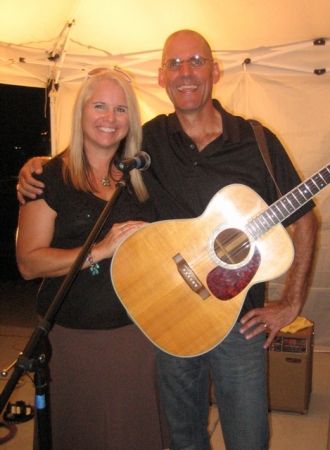 Bart Vogel with Athena Kline at Jericho Coffee (photo by Robert Mohr)
