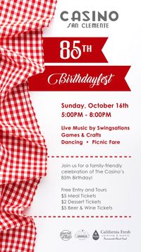 The Swingsations at the Casino San Clemente's 85th Birthday Celebration