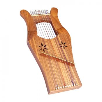 Mini Kinnor made by Mid East Ethnic Instruments - very cheap & ideal to learn on!

