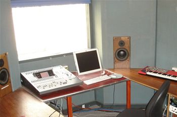 Small studio at "The Cutting Rooms", Crumpsall - where most my debut album, "King David's Lyre; Echoes of Ancient Israel" was recorded in 2008
