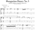 'Hungarian Dance #5' (Brahms, arr. M Fix) PDF download