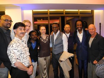 Posing with Earth, Wind & Fire
