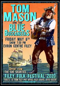 Cancelled due to Coronavirus outbreak! Tom Mason and the Blue Buccaneers at the Filey Folk Festival