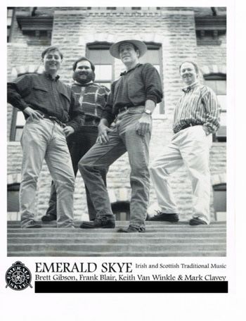 EmeraldSkye-1994_small_resized Emerald Skye, 1994 I think.  Left to right: Brett Gibson, Frank Blair, Keith Van Winkle, Mark Clavey.

