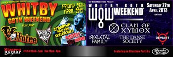 Headlining at Whitby Gothic Weekend- Friday, April 26th 2013

