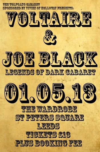 With Joe Black at The Wardrobe in Leeds, Wednesday, May, 1st, 2013 POSTER
