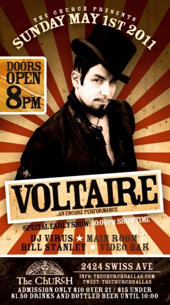 Voltaire in Dallas at the Church 2011
