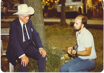 Buddy with Bill at Bean Blossom
