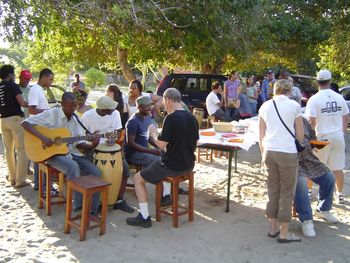 Lunch in the village.
