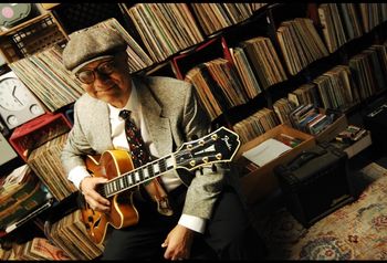 Ricardo with part of his record collection
