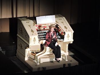 Talking to the audience at the KC Music Hall, 2015 Photo credit:  Boyd Ahrens
