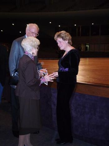 Greeting audience members at 50th anniversary of The Auditorium Organ, 2009
