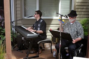 Nick and Brian performing at an Elvis themed party (2014)
