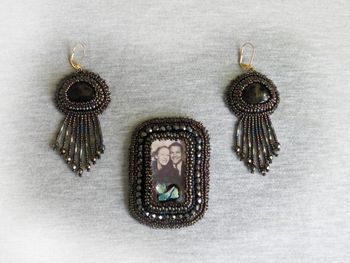 HEIRLOOM BROOCH & Earrings - Mom & Dad 1941

