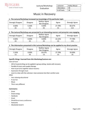 2013 Rutgers Summer School Evaluations
