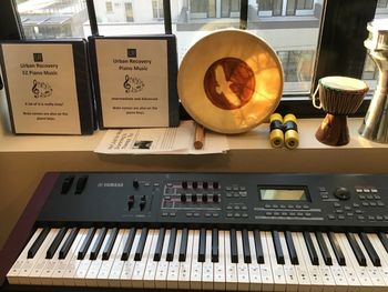 Urban Recovery Keyboard Station with branded music books
