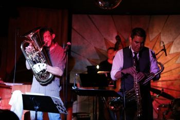 Nu Quartet Plus @ Cliff Bell's - July 2011 (15): Brad, Pat Prouty, Diego Rivera

