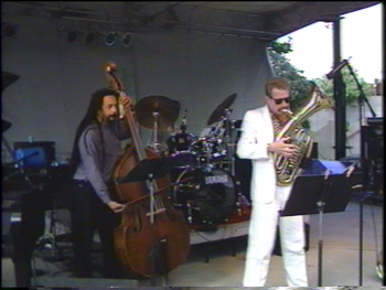 Flint/King Cobra Jazz Festival - August 1994 (24): Jaribu Shahid, George Davidson (Hidden), Brad
