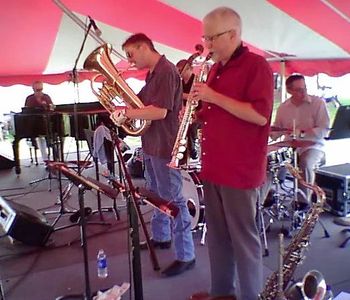 Michigan Jazz Fest (With Steve Wood) - 2010 (8): Gary Schunk, Brad, Dan Kolton (Partially Hidden), Steve Wood, Bill Higgins
