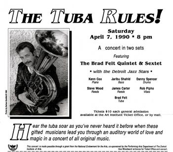 The Tuba Rules! @ DIA - April 1990 (5): Tuba Rules! Flyer (Inside)
