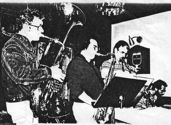 Detroit Jazz Disciples @ The Clay Pipe - Early 1986 (14): Brad, Joe Lijoi, Steve Wood, Gary Haverkate
