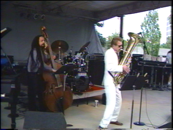 Flint/King Cobra Jazz Festival - August 1994 (6): Jaribu Shahid, George Davidson (Hidden), Brad
