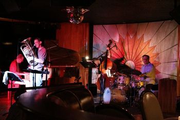 Nu Quartet Plus @ Cliff Bell's - July 2011 (18): Gary Schunk, Brad, Pat Prouty, Bill Higgins
