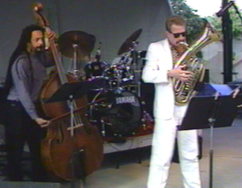 Flint/King Cobra Jazz Festival - August 1994 (23): Jaribu Shahid, George Davidson (Hidden), Brad

