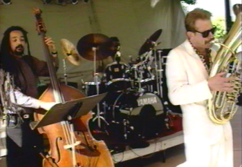 Flint/King Cobra Jazz Festival - August 1994 (41): Jaribu Shahid, George Davidson, Brad
