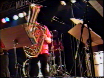 Kenn Cox Guerilla Jam Band - Moers, Germany - 1990 (19): Brad, Tanni Tabal (Hidden)
