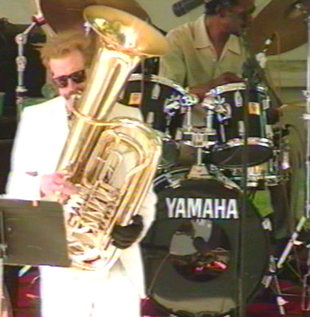 Flint/King Cobra Jazz Festival - August 1994 (43): Jaribu Shahid (Hidden), Brad, George Davidson
