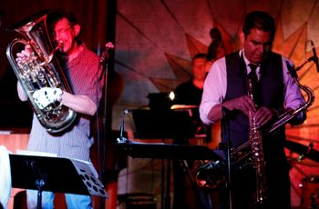 Nu Quartet Plus @ Cliff Bell's - July 2011 (14): Brad, Pat Prouty, Diego Rivera
