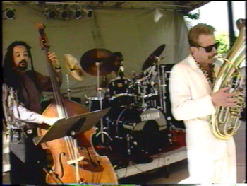 Flint/King Cobra Jazz Festival - August 1994 (42): Jaribu Shahid, George Davidson, Brad
