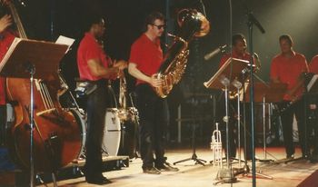 Kenn Cox Guerilla Jam Band - Moers, Germany - 1990 (24): Jaribu Shahid, Rayse Biggs, Brad, Phil Lasley, Philip Cox
