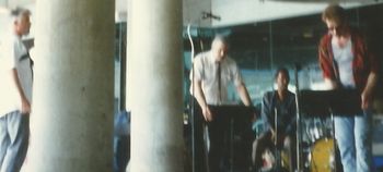Blue Monday at Hart Plaza - Early 1990's (14): Steve Wood, Ken Kellett, Ron Jackson, Brad
