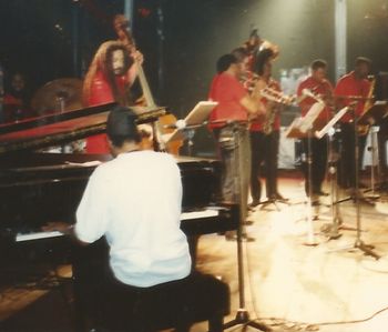 Kenn Cox Guerilla Jam Band - Moers, Germany - 1990 (25): Jaribu Shahid, Kenn Cox, Rayse Biggs, Brad, Phil Lasley, Philip Cox, Vincent Bowens
